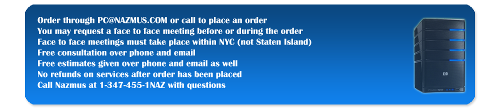 Ordering from Nazmus Computers