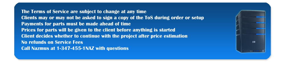 Nazmus Computers Terms of Service